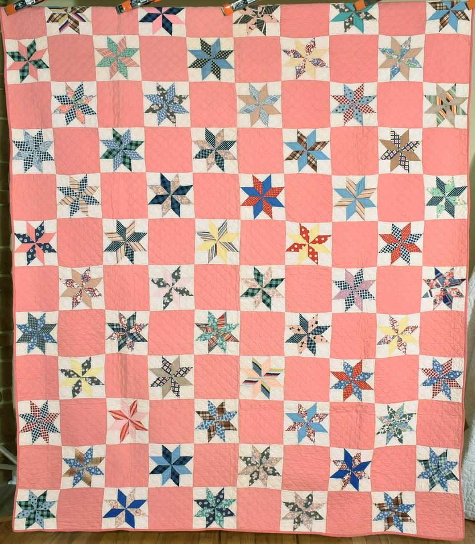 Colorful 30's Stars Quilt (1 of 9)