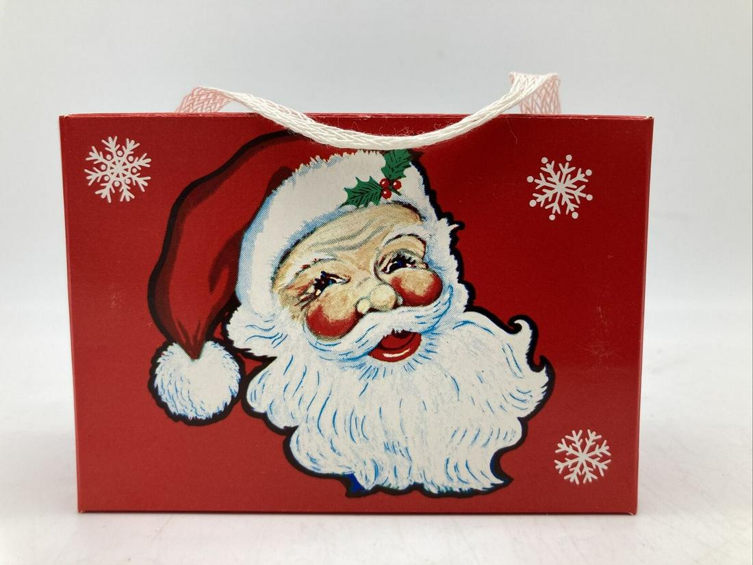 VINTAGE CHRISTMAS CANDY CRACKER CARDBOARD BOX TREE DECORATION Santa Car 2 Sided (1 of 8)