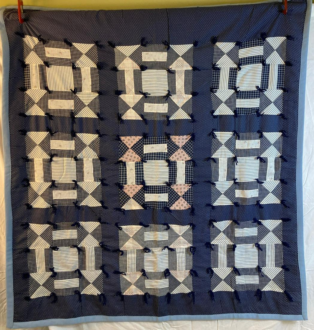 Vintage Arrow Block Pattern Quilt 54 x 49 (1 of 8)