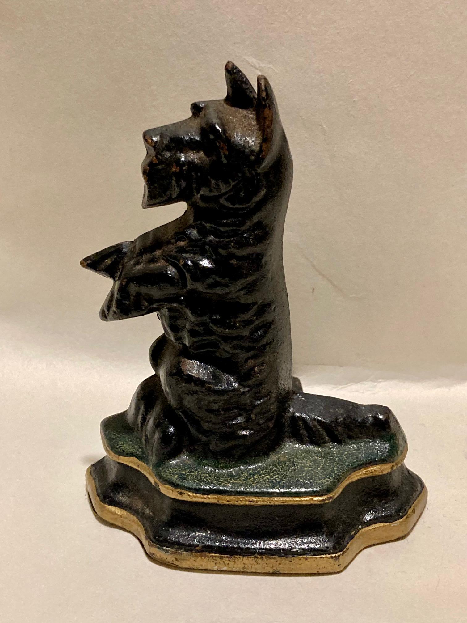 Mid 20thc cast iron Scottie dog doorstop (1 of 4)