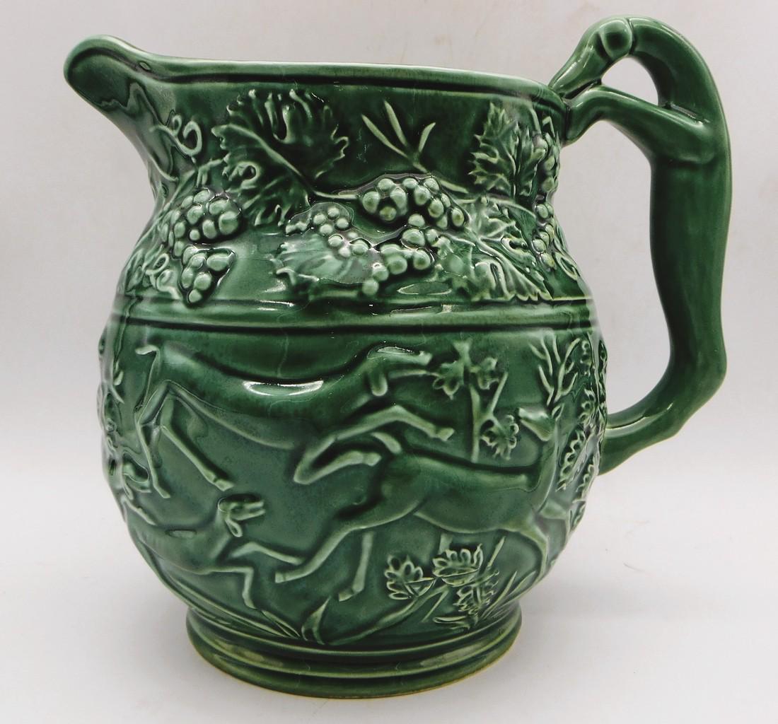 Vintage LORD &TAYLOR GREEN DOG HANDLE WATER PITCHER ITALY (1 of 4)