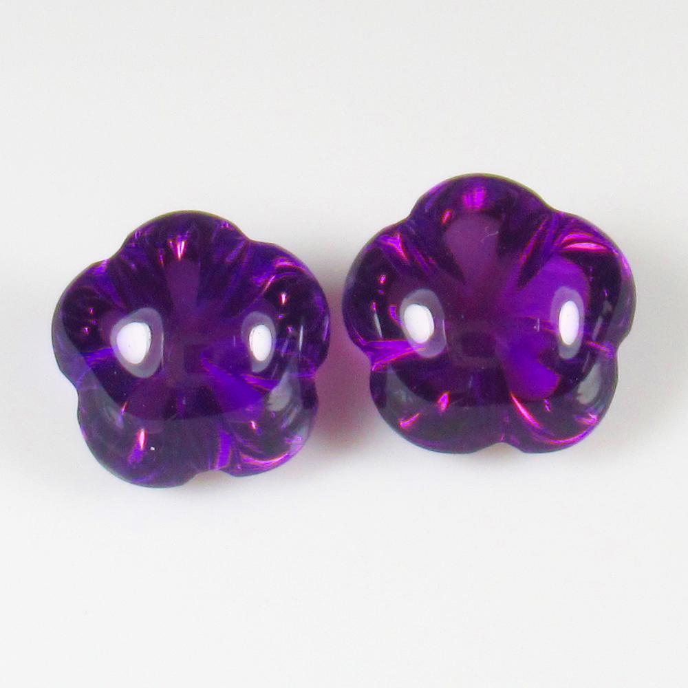 Natural Purple Amethyst Pair - 10.38 Ct (1 of 3)