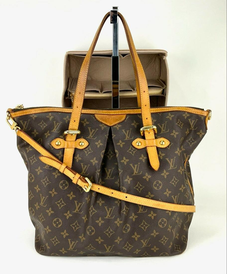 LOUIS VUITTON Tote Monogram Palermo GM Tote Shoulder Bag W/ Added Insert A941 (1 of 12)