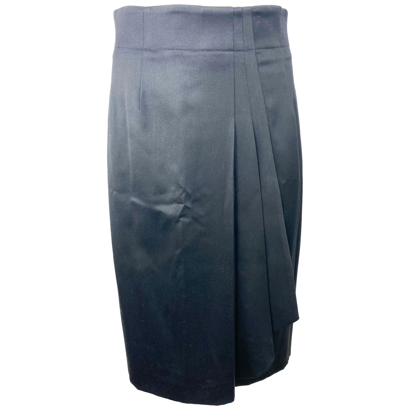 JLS Paris Scherrer Boutique Black Skirt, Size 40: Product details: The skirt features pleated front design with front slit, rear zip closure and mid length. Details Dimensions Length: 25 in (63.5 cm)Marked Size: 40 (EU)Waist: 28 in (71.12 cm)Hip: 36