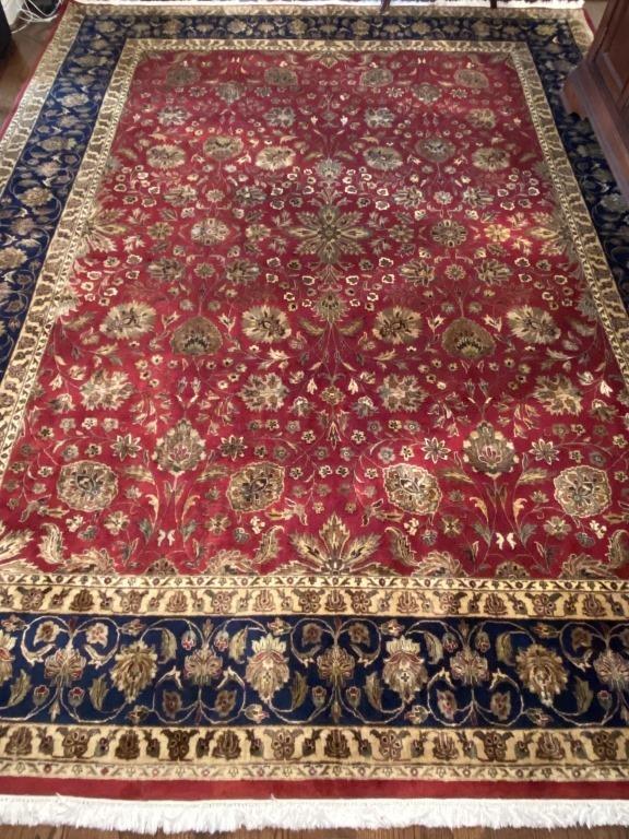 Hand Knotted Agra Tabriz Rug 10.2x7.6 ft (1 of 10)