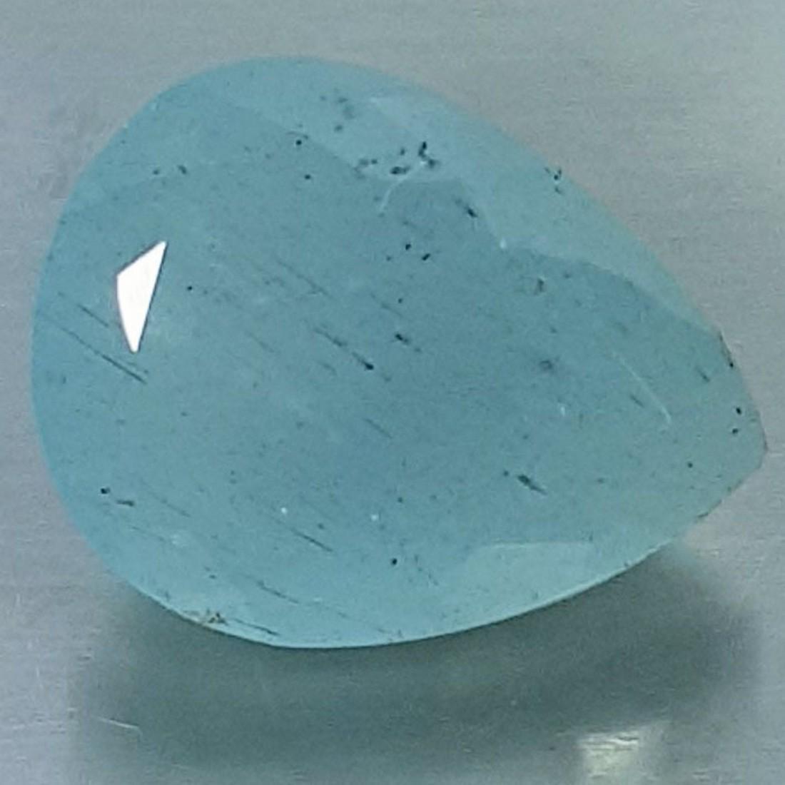 7.90 Ctz Unheated Gem Natural Blue Aquamarine: No Reserve! Title: 7.90 Ctz Unheated Gem Natural Blue Aquamarine Color/Clarity: Blue / VS Gemstones: Beryl / Aquamarine Carat Weights: 7.9 Size/Dimensions: 15.00 x 11.80 x 8.20 Additional Info: Pear /