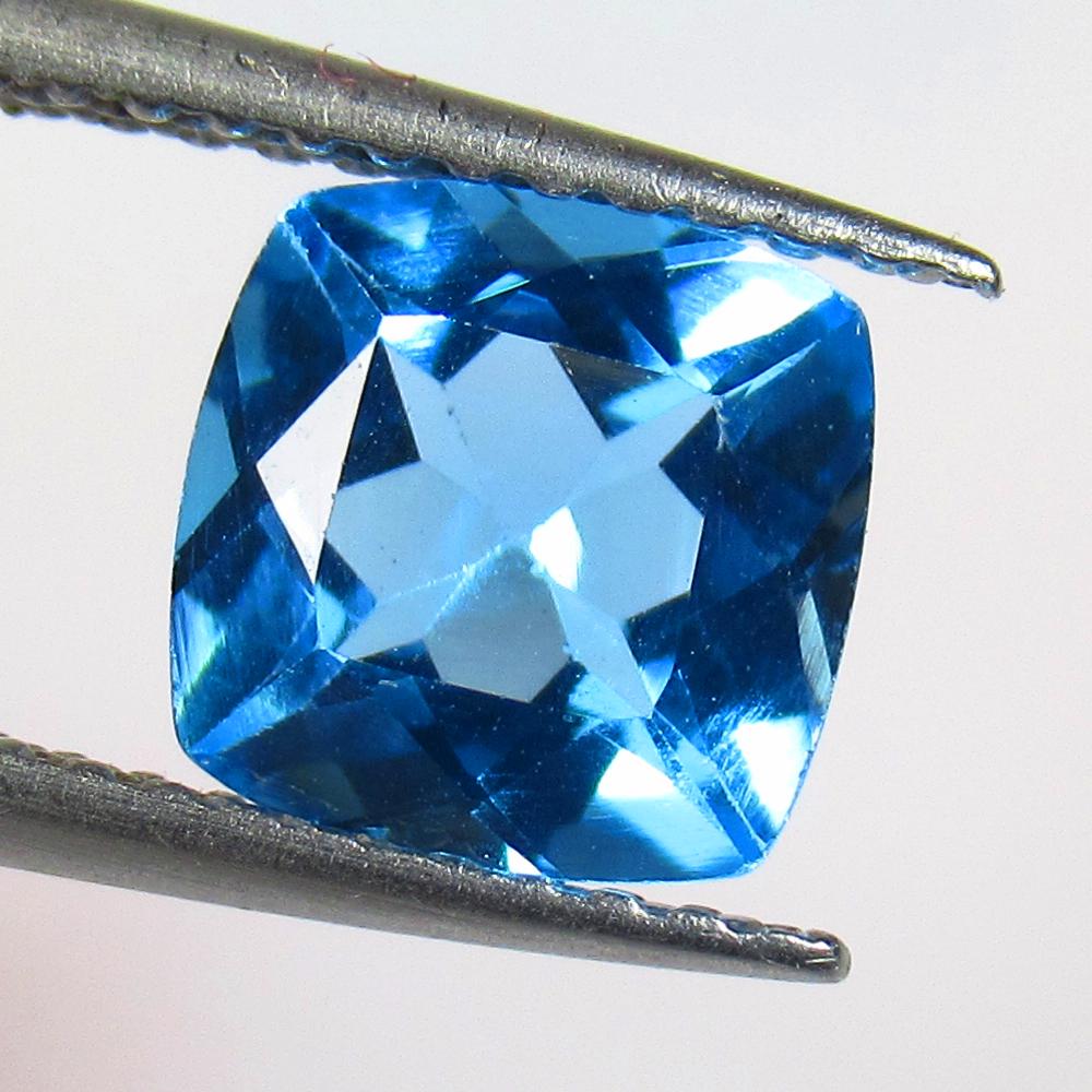 1.80 Ctw Natural Blue Topaz Cushion Cut (1 of 2)