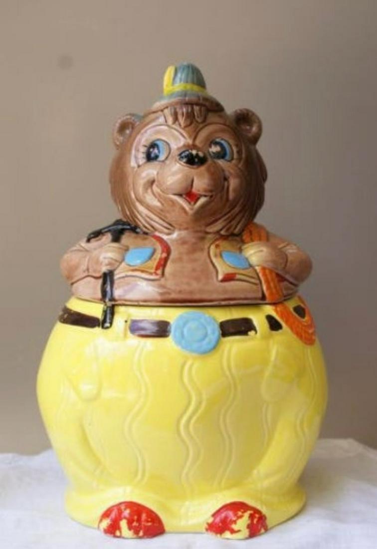 Portly Swedish Yellow Pants Bear Cookie Jar (1 of 4)