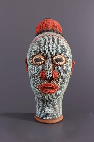 Bamileke Beaded head - Cameroon - African Art Tribal Art (1 of 10)