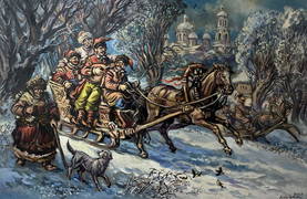Oil painting With fun Alexander Arkadievich Litvinov (1 of 9)