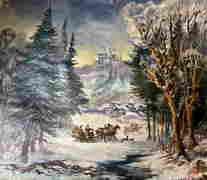 Oil painting Winter in the mountains Alexander Arkadievich Litvinov (1 of 11)
