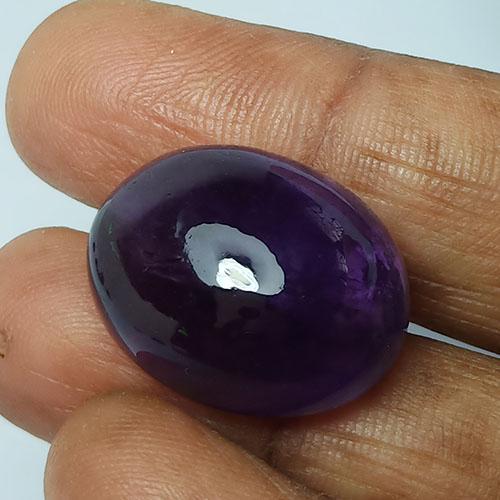 22.30 CTS NATURAL AMETHYST OVAL CABOCHON LOOSE GEMSTONES (1 of 5)