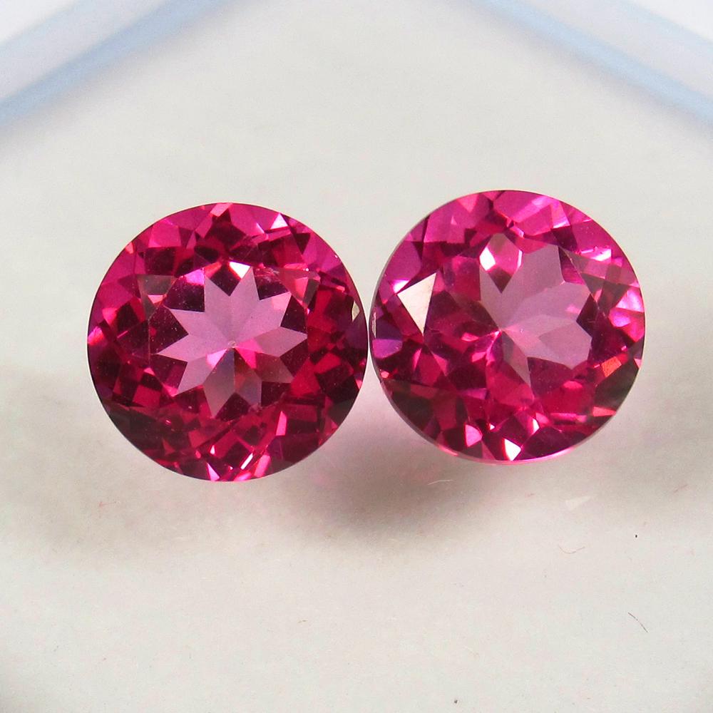 Natural Pink Topaz Pair - 7.04 Ct (1 of 2)