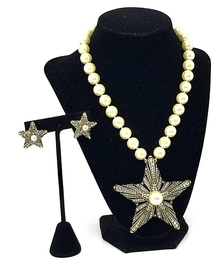 Heidi Daus Star of the Show Crystal Necklace Earrings Set (1 of 11)
