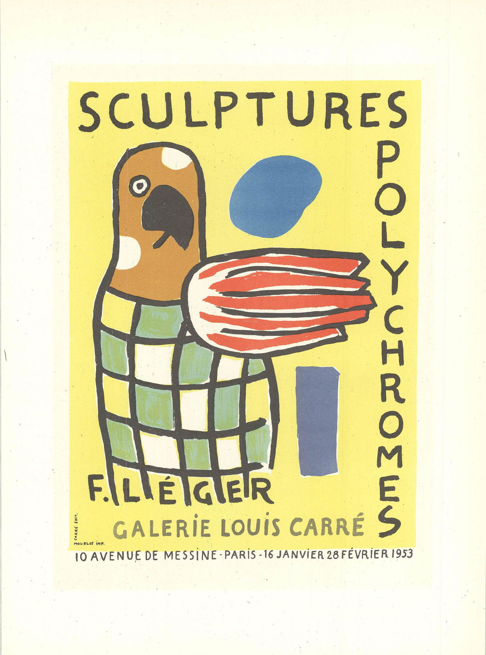 Fernand Leger - Sculptures Polychromes Galerie Louis Carre - 1959 Lithograph 11.25" x 8.25" (1 of 1)