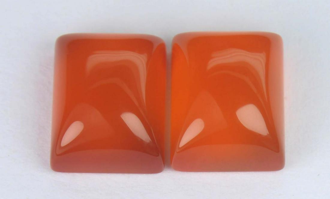 7.78 Cts Natural Carnelian Lot: No Reserve! Title: 7.78 Cts Natural Carnelian Lot Additional Information: Gemstone : Natural Carnelian Weight : 7.78 carat Shape : Rectangular Cabochon Dimensions : 10x8 mm Number of Stone : 2 Color :