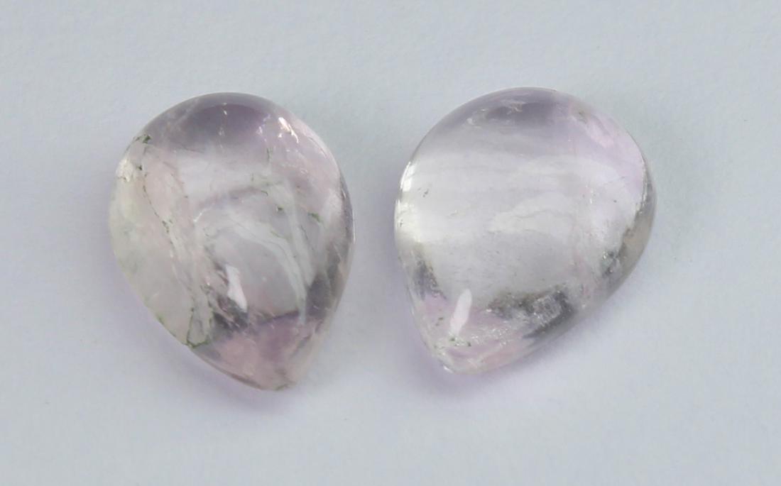 3.09 Cts Natural Morganite Lot: No Reserve! Title: 3.09 Cts Natural Morganite Lot Additional Information: Gemstone : Natural Morganite Shape and Cut : Pear Cabochon Weight : 3.09 carats Measurements : 9.50x6.66x3.73 mm , 9.47x6.95x3
