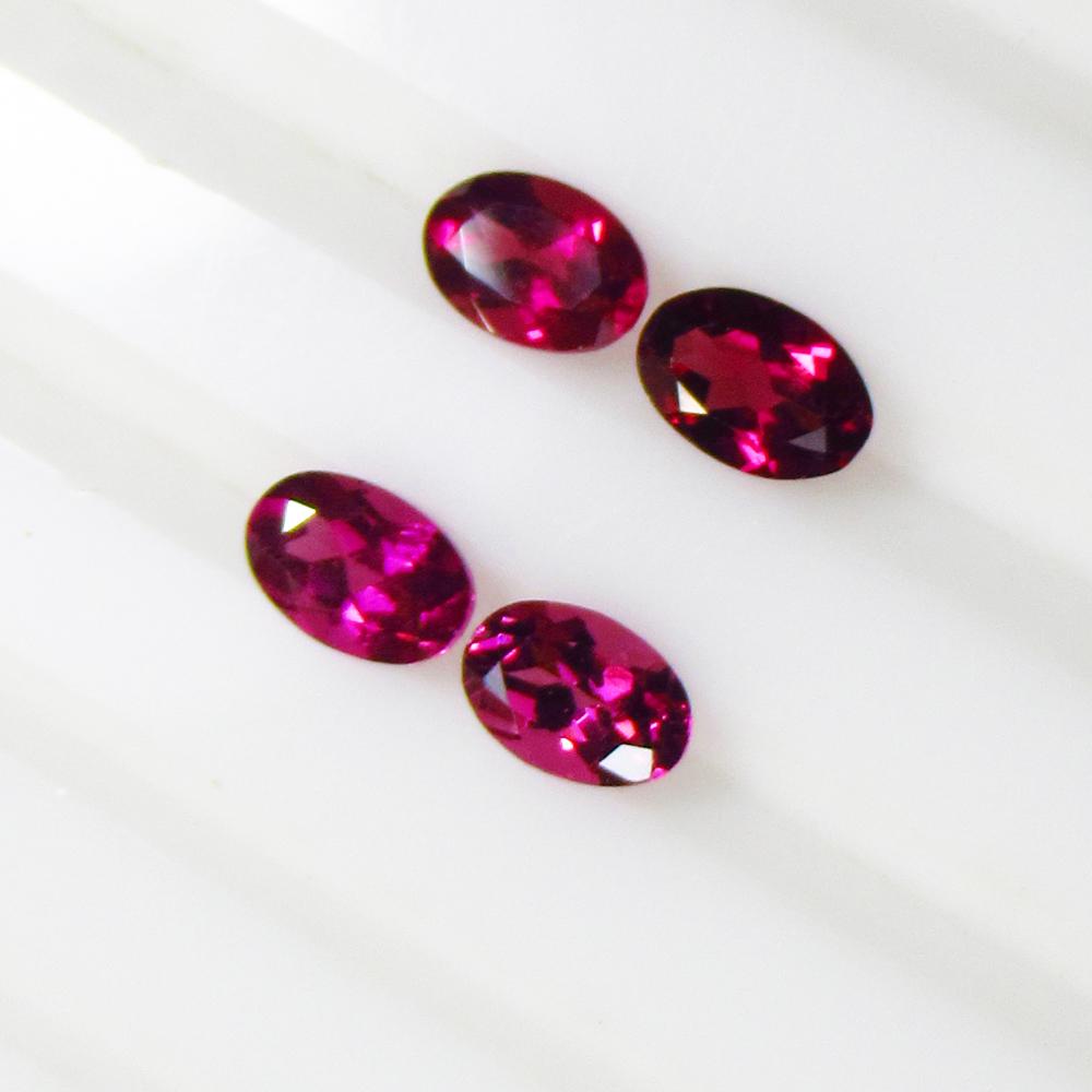 2.33 Ctw Natural 4 Rhodolite Garnet Oval Set (1 of 2)