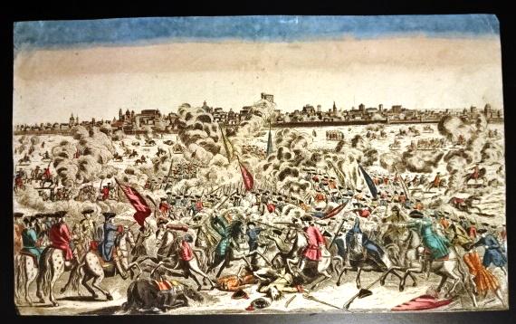 1762 Hand Colored Engraving Battle Portugal (1 of 3)