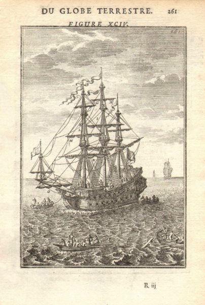 SHIPS ROPES. Agreils/cordages d'un Vaisseau II. 17th century. MALLET 1683 (1 of 1)