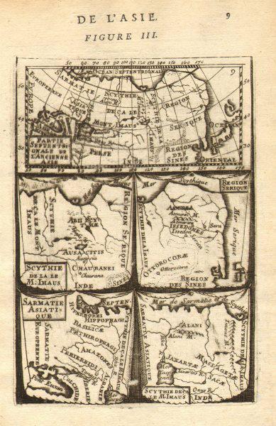 NORTH & CENTRAL ASIA ANCIENT. Scythia Serique Sarmatia Siberia. MALLET 1683 map (1 of 2)
