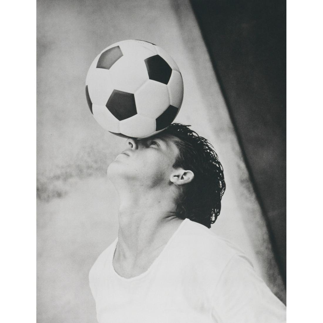 BRUCE WEBER - Michael Gretchell, Soccer player, 1983: Artist: BRUCE WEBER Print Title: Michael Gretchell, Soccer player, 1983 Medium: Sheet-fed Gravure Printing Date: 1980's Printed in Spain Image Size approx: 11 X 8.51 inches Bruce Weber is an American 