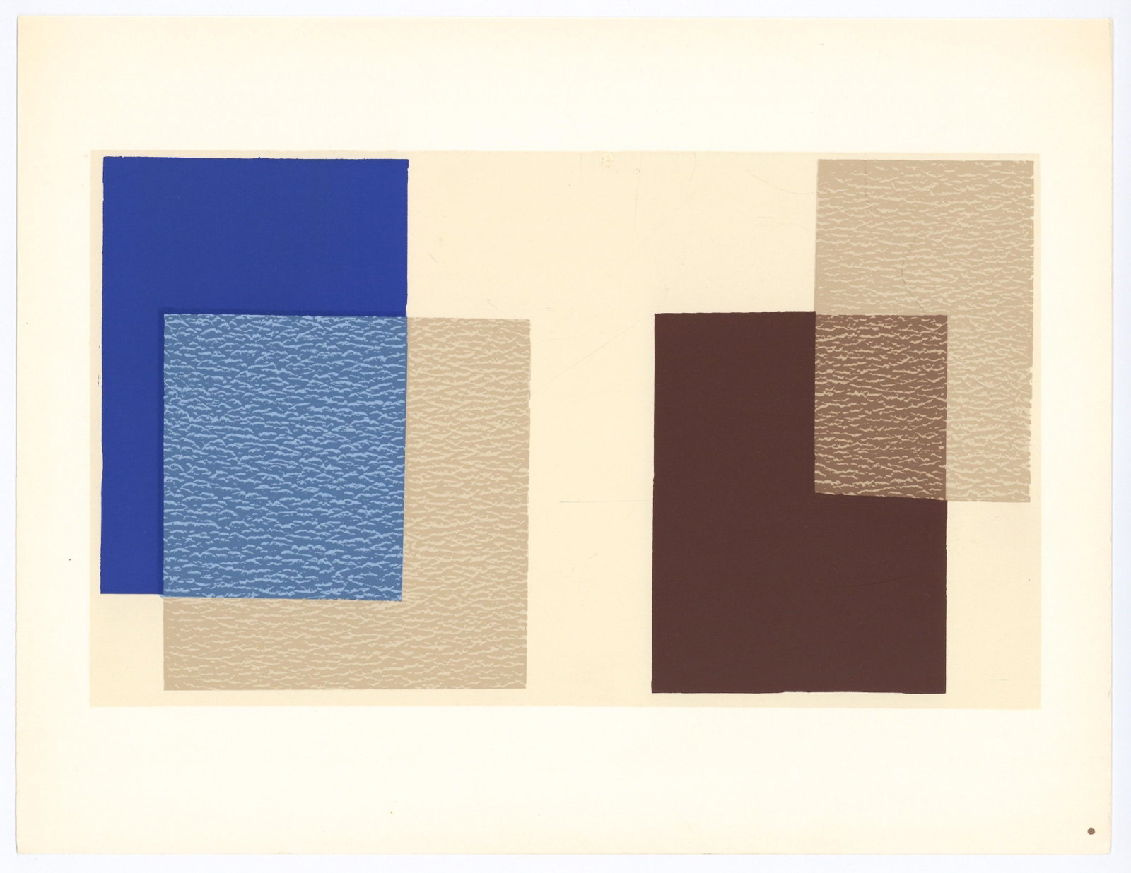 Josef Albers silkscreen | Interaction of Color, 1963: Medium: silkscreen / serigraph. This is one of the silkscreens from the important Albers project "Interaction of Color", published in 1963 by Yale University Press in an edition of 2000. The total she