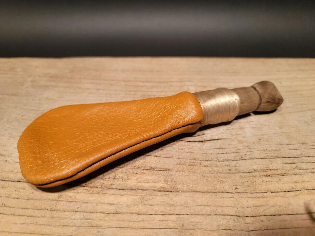 Leather Bullet Musket Ball Bag Wood Wooden Plug (1 of 12)