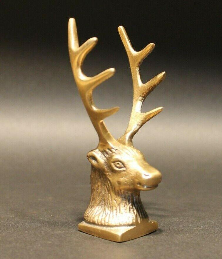 Brass Elk Deer Stag Pen Holder Desk Stand (1 of 7)