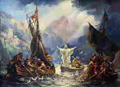 Oil painting Fisherman's sermon Alexander Arkadievich Litvinov (1 of 10)