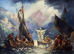 Oil painting Fisherman's sermon Alexander Arkadievich Litvinov (1 of 10)