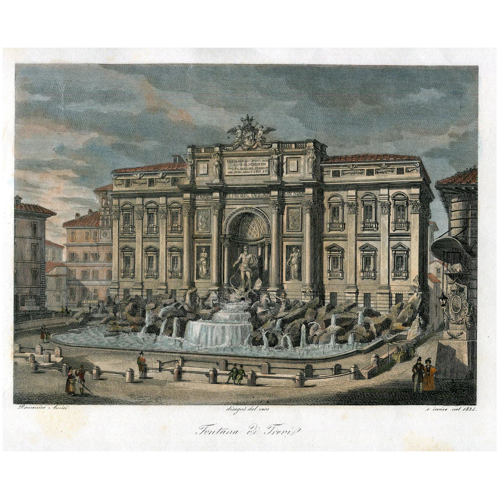 Trevi Fountain, Rome (Italy). Domenico Amici, 1847 (1 of 4)