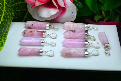53.8 Grams Natural Pink Aragonite Pendants Sterling with Silver 925 (1 of 4)