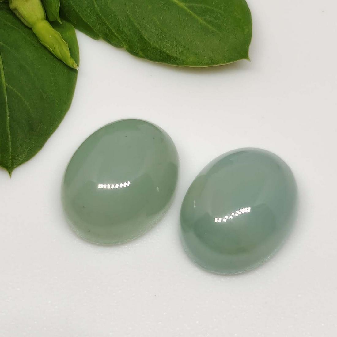 6.55 ct Natural Blue Chalcedony Pair (1 of 1)