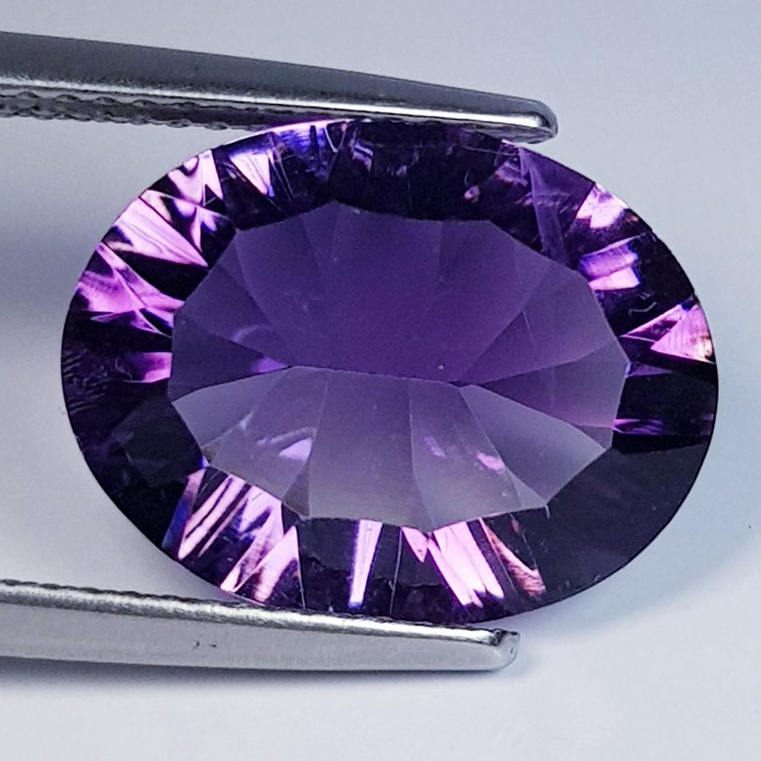 6.38 ctz" Master Collection Concave Cut" Natural Amethyst (1 of 4)