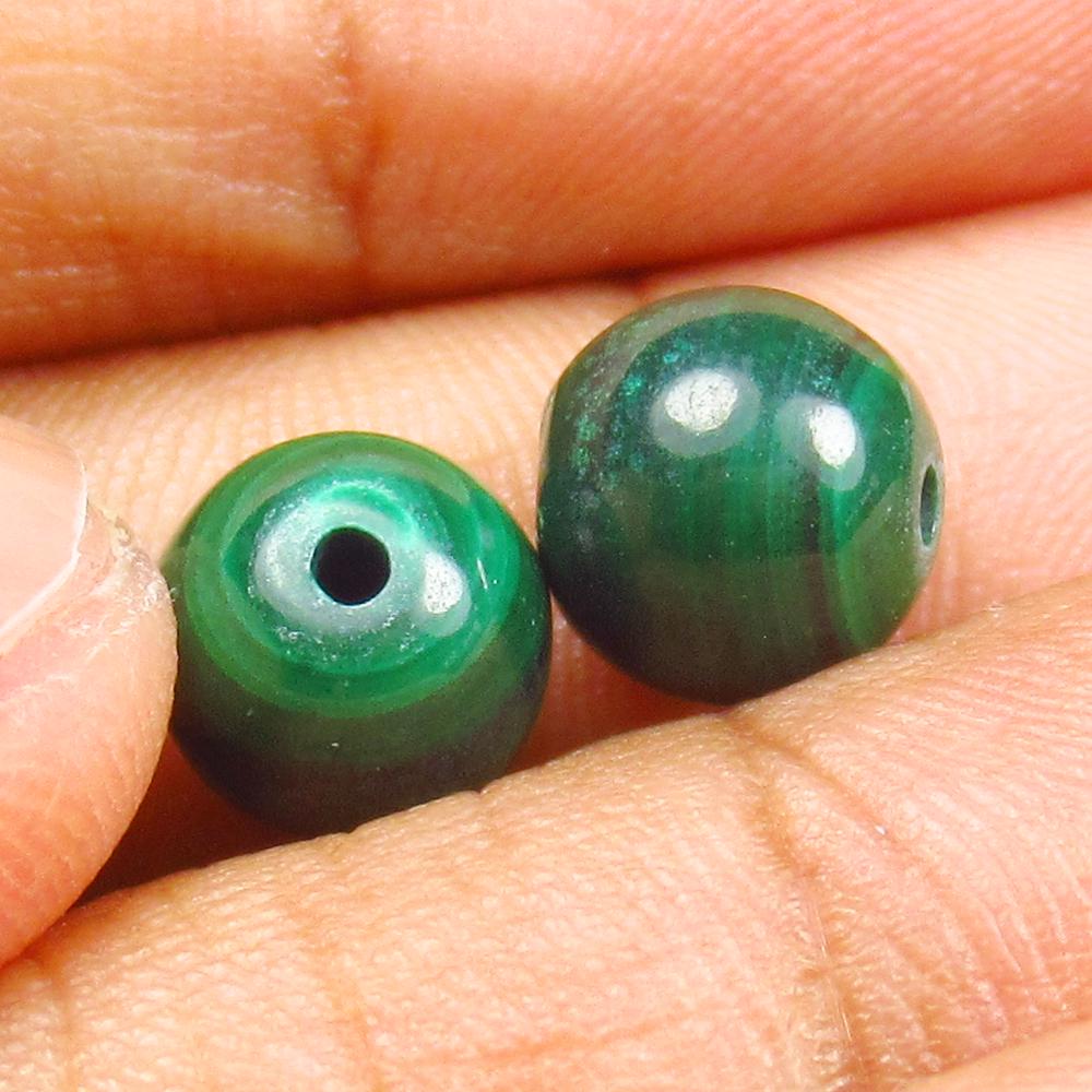 Natural Malachite Beads - 8.99 Ct (1 of 2)