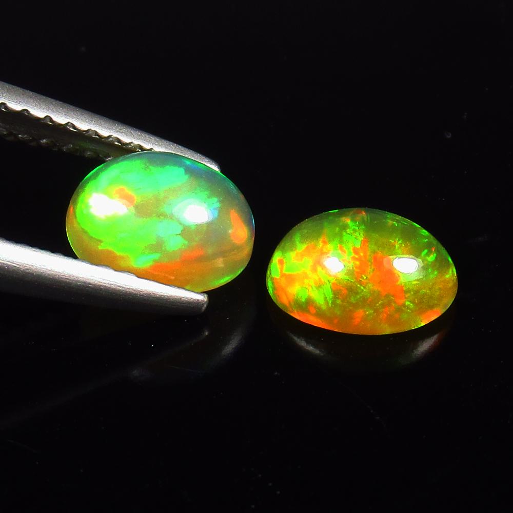 Natural Multicolor Opal Pair - 1.22 Ct (1 of 3)