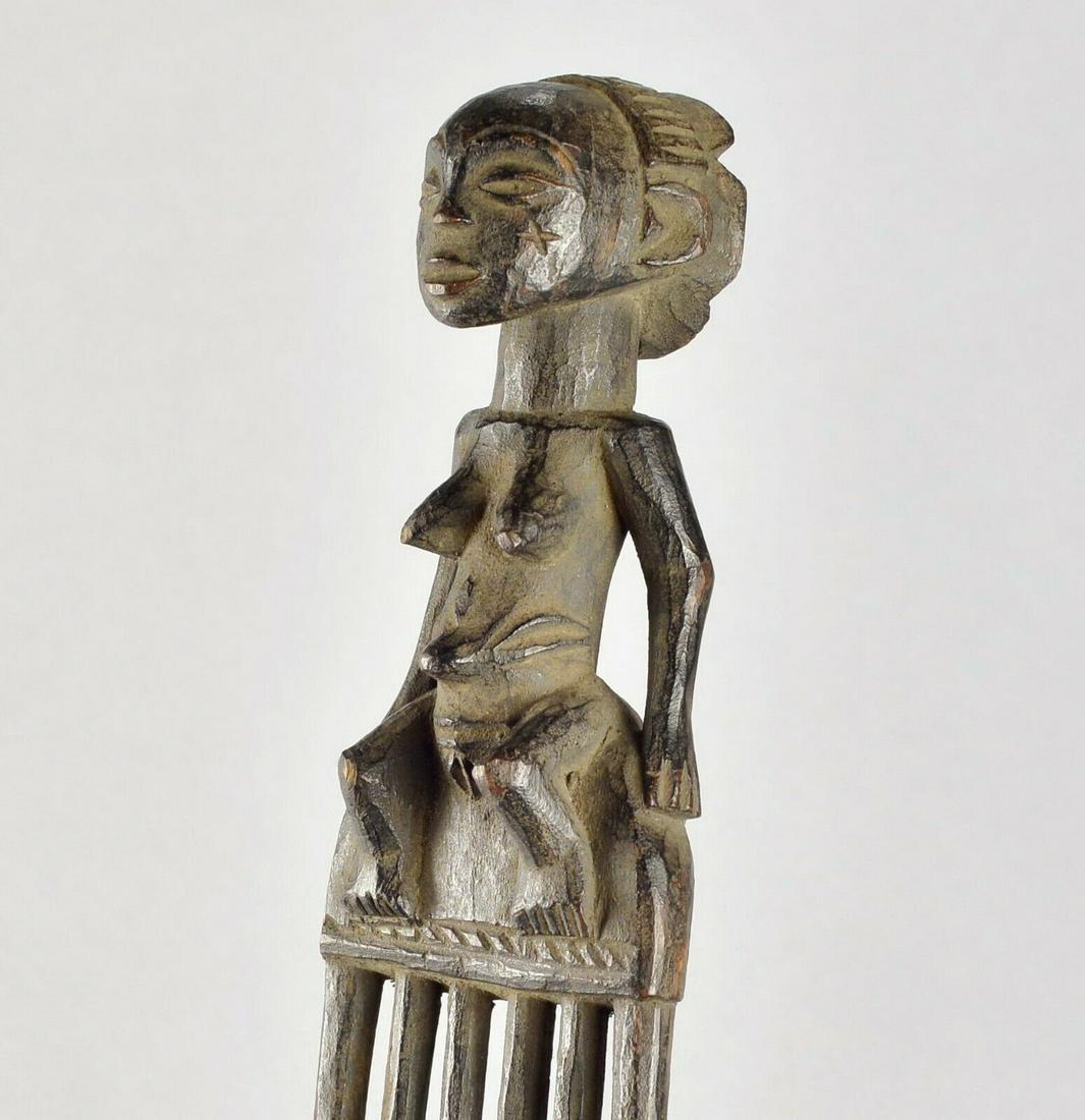 LUBA Nice anthropomorphic female figure COMB Congo African Tribal Art 1500 (1 of 12)