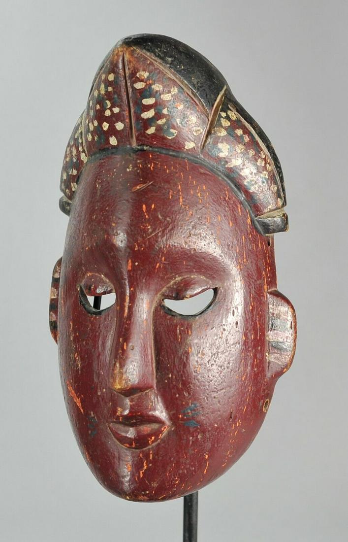 Beautiful polychrome IBIBIO Wood Mask Nigeria African Tribal Art 1238 (1 of 12)