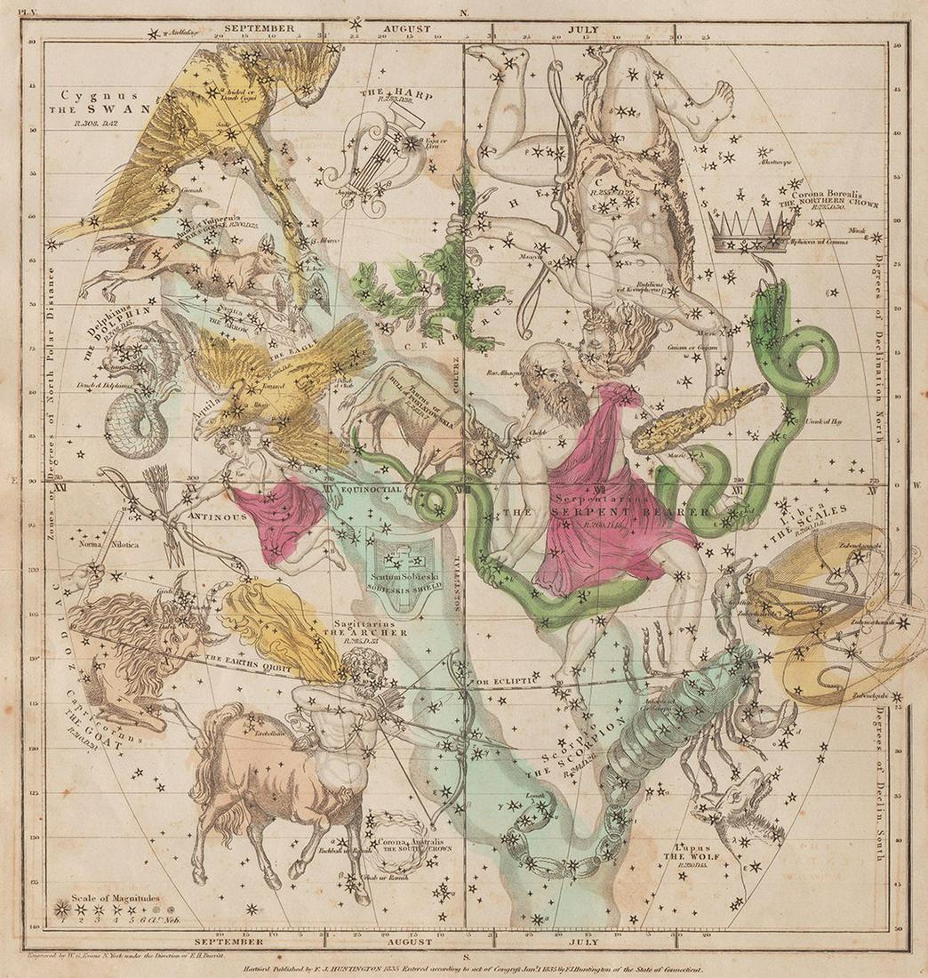 1835 Visible Heavens in July, August, September, E. H. Burritt (1 of 6)