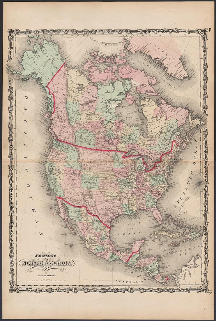 N. America, Johnson & Browning 1861 (1 of 5)