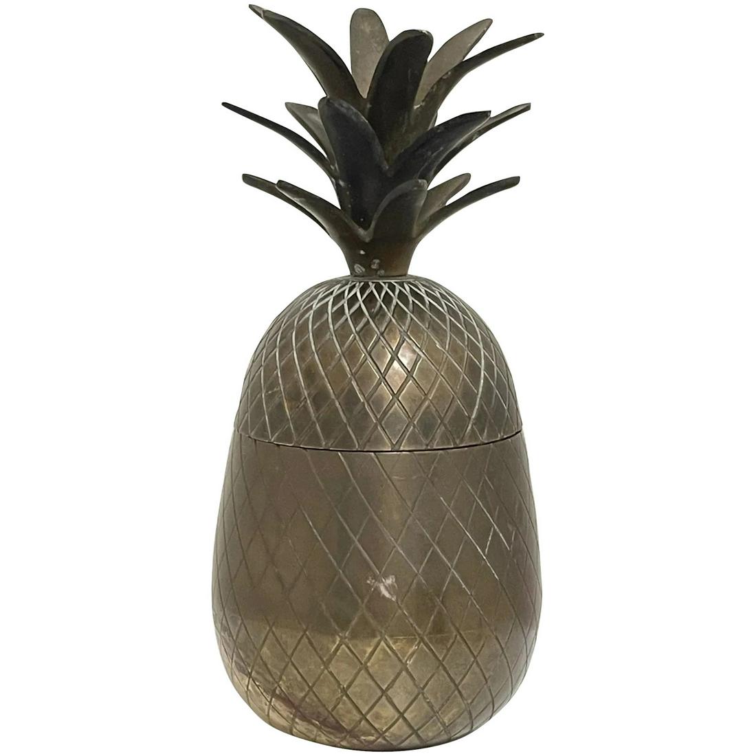 Decorative Stylish Vintage Mid Century Brass Pineapple Ice Storage Bucket Cooler: Decorative Stylish Vintage Mid Century Brass Pineapple Ice Storage Bucket Cooler Description 1 Decorative Vintage Original Mid Century Brass Pineapple Ice Storage Bucket Cooler For Your Christmas Part