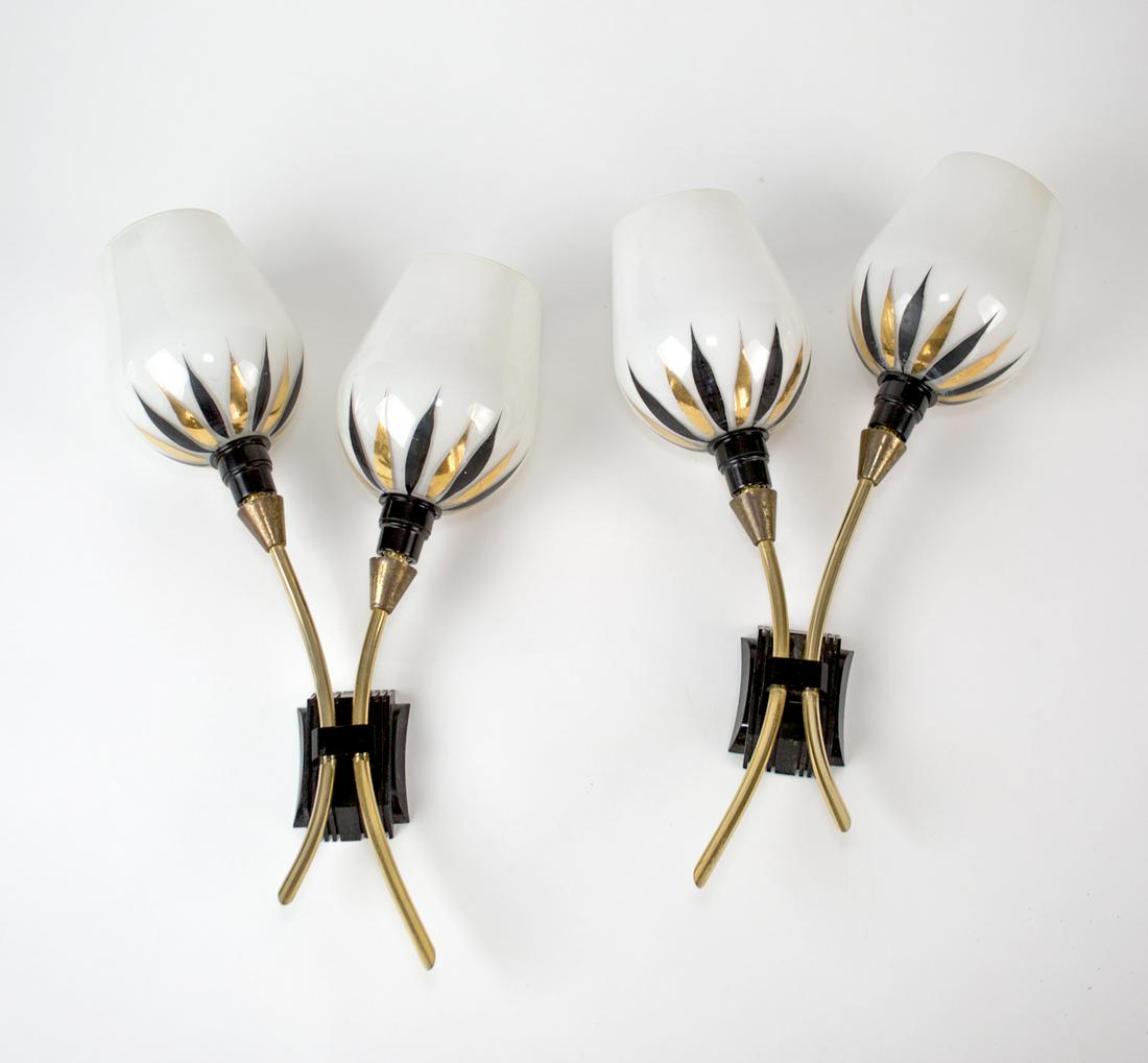FRENCH Midcentury modernist SCONCES BINY DELACROIS Disderot Guariche Arlus LUNEL (1 of 4)