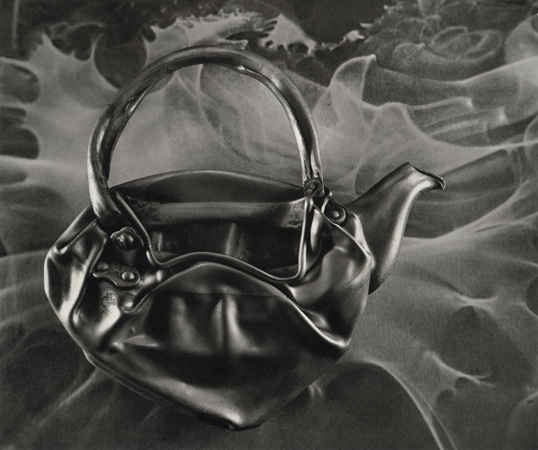RUTH BERNHARD - Teapot, 1976: Artist: Ruth Bernhard Title: Teapot, 1976 Medium: Photo Litho, 1993, USA Dimensions: 8.45x7.1" Description: Heat Wax Mounted on 11x14" Conservation Board Artist Bio: Ruth Bernhard was a German-born Am