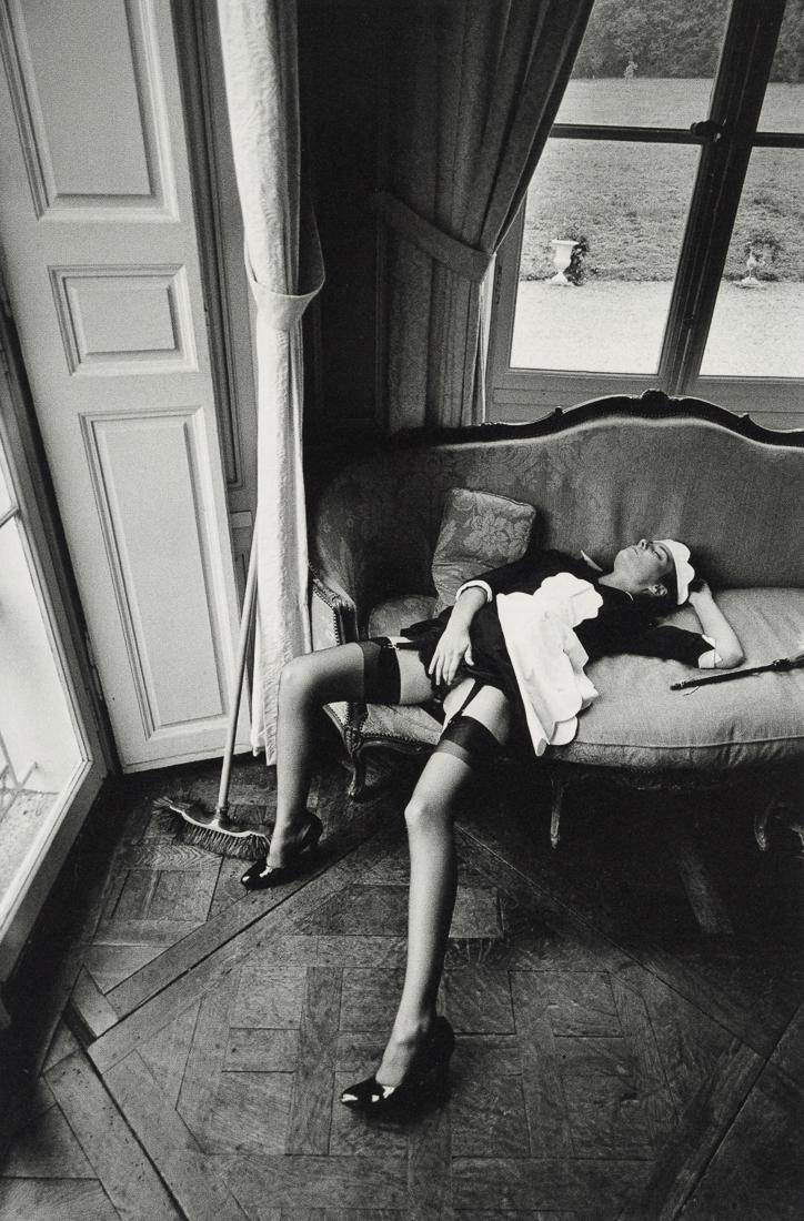 JEANLOUP SIEFF - Soubrette, 1976: Artist: Jeanloup Sieff Title: Soubrette, 1976 Medium: Photogravure, 2009, Germany Dimensions: 5.65x8.6" Description: Heat Wax Mounted on 8.5x11" Conservation Board Artist Bio: Jeanloup Sieff (1933-200