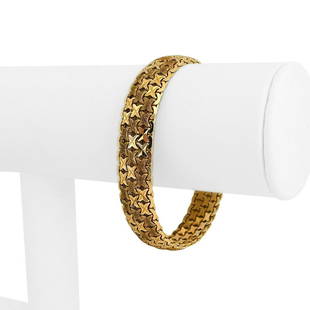 14k Yellow Gold 32.9g Solid Ladies Textured 11mm Fancy Link Bracelet Italy 7": Details Condition: Excellent Condition, Professionally Cleaned and Polished Metal: 14k Gold (Marked, and Professionally Tested) Weight: 32.9g Length: 7 Inches Width: 11mm Closure: Box Tab