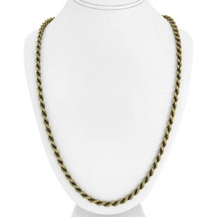 14k Yellow Gold 31.3g Hollow Long 5mm French Rope Chain Necklace Italy 32.5": Details Condition: Excellent Condition, Professionally Cleaned and Polished Metal: 14k Gold (Marked, and Professionally Tested) Weight: 31.3g Length: 32.5 Inches Width: 5mm Closure: Spring Ring