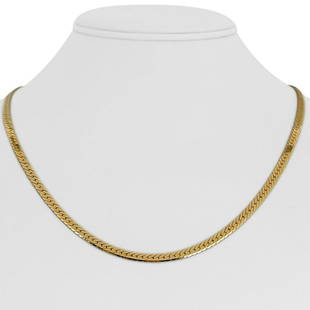 14k Yellow Gold 15.4g Solid 3.5mm Herringbone Link Chain Necklace Italy 20": Details Condition: Excellent Condition, Professionally Cleaned and Polished Metal: 14k Gold (Marked, and Professionally Tested) Weight: 15.4g Length: 20 Inches Width: 3.5mm Closure: Box Tab