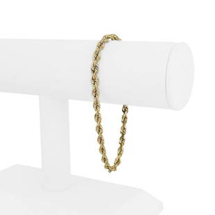 14k Yellow Gold 11.5g Men's Diamond Cut 4mm Rope Bracelet 8.25": Details Condition: Excellent Condition, Professionally Cleaned and Polished Metal: 14k Gold (Marked, and Professionally Tested) Weight: 11.5g Length: 8.25 Inches Width: 4mm Closure: Box Tab