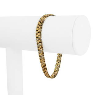 14k Yellow Gold 12.5g Imperial Gold QVC 7.5mm Mirror Bar Link Bracelet 7": Details Condition: Excellent Condition, Professionally Cleaned and Polished Metal: 14k Gold (Marked, and Professionally Tested) Weight: 12.5g Length: 7 Inches Width: 7.5mm Closure: Box Tab
